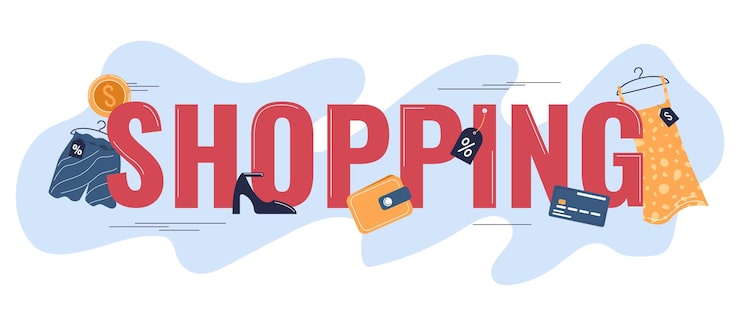 shopping-people-composition-text-surrounded-by-flat-icons-clothes-with-wallet-card-coin-vector-illustration_1284-80729